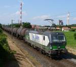 Die RTB 193 832 war am Nachmittag des 12. Junis 2015 mit dem LTE- Schwerölzug  48994 aus dem Fernheizkraftwerk Neudorf-Wenrdorf unterwegs, und konnte von mir in der dortigen Anschlussbahn fotografiert werden. 