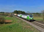 193 821 + 193 240 mit einen Knickkesselzug am 05.04.2016 bei Kerschhofen.