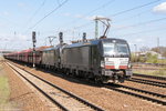 X4 E - 615 (193 615-2) & X4 E - 616 (193 616-0) MRCE - Mitsui Rail Capital Europe GmbH für DB Cargo mit einem Falns Ganzzug von Ziltendorf nach Hamburg in Berlin-Schönefeld Flughafen.