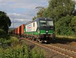 193 225 für Ecco-Rail mit Containerzug in Fahrtrichtung Süden.