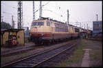 103245 ist hier an der Spitze eines Lokzuges am 2.10.1993 im BW Hamburg Eidelstedt zu sehen.