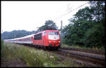 103206 ist hier am 1.8.1998 um 8.10 Uhr auf der Rollbahn bei Hasbergen in Richtung Osnabrück unterwegs.