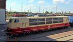 103 132-7 der TRI Train Rental GmbH steht während des Tags der offenen Tür im DB Werk Dessau (DB Fahrzeuginstandhaltung GmbH) anlässlich 90 Jahre Instandhaltung elektrischer