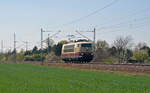 103 245 führte am 21.04.20 eine Probefahrt vom DB Werk Dessau aus nach Wittenberg. Hier rollt sie durch Gräfenhainichen.