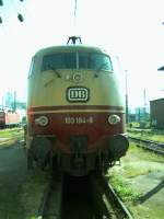 103 184-8 in Frankfurt am Main vor der E-Lok Instandsetzung der DB Regio