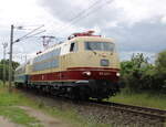 103 245-7 mit SDZ 340 von Göttingen nach Binz in der Güterumgehung unweit vom Rostocker Hbf.05.08.2023
