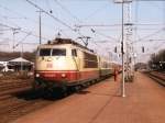 103 242-4 mit IR 2544  Osnabrckerland  Hannover-Bad Bentheim auf Bahnhof Bad Bentheim am 25-03-1998.