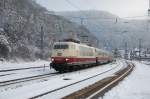 TEE Sonderzug mit 103 235 in Geislingen/Steige am 14.12.08