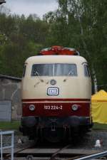 Die dritte Gastlok bei den Schwarzenberger Eisenbahntagen war 103 224-2.(16.05.2010)