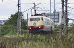 Job erledigt und Rckzug, 103 235 kommt wieder von Binz mit dem Leerpark nach Stralsund am 19.09.2010