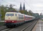 103 184-8 mit IC1806 in Kln/Messe Deutz am 05.11.2010