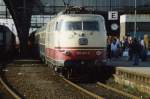 103 167-3 im Hauptbahnhof Bremen 1988