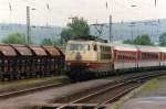 103 244-0 im Bahnhof Neuhof (bei Fulda) 1990