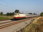 Die 103 245 mit einem IC nach Mnchen am 20.07.2013 unterwegs bei Hrbach.