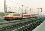 103 138 mit IC 822  Nordfriesland  (Regensburg Hbf–Kln–Westerland [Sylt]) am 30.10.1993 in Hamburg-Harburg