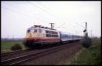 103241 mit IR 1683 Richtung Süden am 10.9.1989 um 14.58 Uhr bei Northeim.