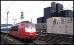 103111 mit Interregio Garnitur am 22.3.1998 um 9.26 Uhr im HBF Hannover.