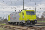 Lok 119 004-9 verlässt den Badischen Bahnhof. Die Aufnahme stammt vom 04.04.2016.