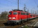 BR 110 358-5 mit RB 50/51 Dortmund-Mnster-Dortmund.(23.03.2008) 