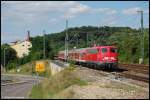 110 425 erreicht in Krze mit RB 37162 von Donauwrth den Zielbahnhof Aalen, aufgenommen am Nachmittag des 27.06.08 in Aalen.