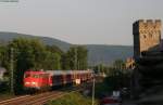 110 320-6 mit dem RE 12134 -> Koblenz in Oberwesel 31.7.08