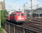 110 415-7 hat gerade den Hauptbahnhof Kln verlassen um die Fahrgste nach Siegen zu bringen.