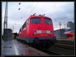 110 352 mit dem SBB Prventionszug abgestellt im Dortmunder Hbf.