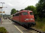 110 442-1 war als Ersatzlok fr den TEE nach Altenbeken eingeteilt am 03.07.2005 in Altenbeken.