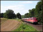 Die inzwischen verschrottete 110 446 hatte einen Tag vor ihrem letzten Fristablauf nochmal die Ehre bekommen eine Regionalbahn nach Stuttgart zu befördern.