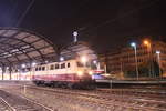 110 169 von Euroexpress am Abend des 17.1.18 im Aachener Bahnhof.