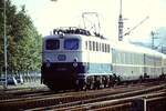 03.Juli 1992 Hbf.- Heilbronn östlich einfahrend D 1996 Nachtzug aus Hamburg-Altona Laufweg Hamburg HbF;Bremen;Hannover;Frankfurt;Heidelberg;Heilbronn;Bietigheim nach Stuttgart bespannt ab