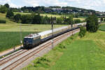 CentralBahn 110 278-9 mit Sonderzug bei Nassachtal 25.06.2022