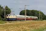 E10 1239 mit einem TEE des DB Museums bei Brühl-Schwadorf am 19.06.2016