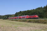 111 092 aus Regensburg kommend am 24. August 2024 bei Ascholtshausen.