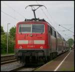 111 149 mit dem RE10431 in Geilenkirchen 8.5.2009