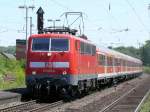 111 013-9 mit RE13  Mass-Wupper-Express  (Hamm - Venlo). Unna Bf, 13.06.2009.