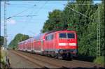 111 111 mit dem RE10433 nach Dortmund an der ehem. Anrufschranke 19.6.2009