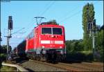 Die total neu lackierte 111 114 mit dem RE11598 nach Aachen am Esig Geilenkirchen, viele Gre an den Tf, danke fr die Ankndigung der Lok! 19.6.2009