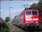 Und hier eins der am besten gelungenen Fotos des Tages, die 111 159-0 als Zug Lok am RE4 nach Aachen Hbf.