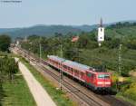 RB 31096 (Mllheim(Baden)-Offenburg) mit Schublok 111 064-2 bei Denzlingen 7.8.09