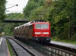 111 157-4 schiebt am 27.08.2010 den RE1 durch Eilendorf weiter nach Aachen