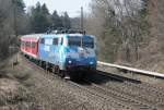 111 017-0  Maxl  mit RE von Mnchen nach Salzburg bei Bergen am 25.03.2011