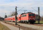 111 167-3 mit dem Mnchen-Salzburg-Express bei bersee, aufgenommen am 1.