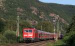 111 115-2 mit dem RE 12192 (Frankfurt(Main)Hbf-Koblenz Hbf) bei Trechtingshausen 7.8.14