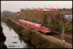 111204 ist am 11.11.2014 mit dem RE nach Braunschweig am Ufer der Hase unterwegs.