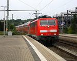111 147-5 DB kommt mit dem RE4 Verstärkerzug von Mönchengladbach-Hbf nach Aachen-Hbf und kommt aus Richtung