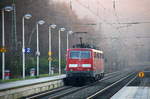111 016 und 111 111 beide von der DB kommen als Lokzug aus Aachen-Hbf nach Dortmund-Hbf und kommen aus Richtung