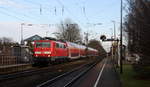 111 115 DB kommt die Kohlscheider-Rampe hoch aus Richtung Neuss,Herzogenrath mit dem RE4 aus Dortmund-Hbf nach Aachen-Hbf und fährt durch Kohlscheid in Richtung