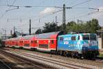 Die Bahnland Bayern 111 017 am 17.8.12 mit einem RE in Mnchen-Heimeranplatz.