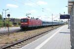 DB 112 166 unterwegs für SRS, mit der Abellio Ersatz-RB 31944 nach Saalfeld (S), am 24.08.2022 in Halle (S) Hbf.